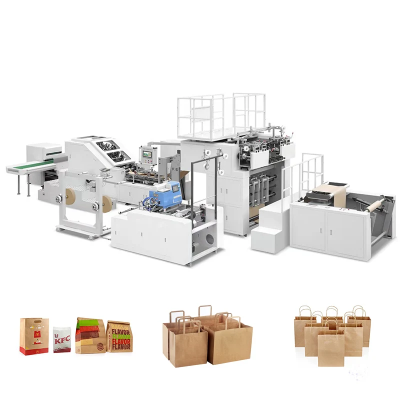 Fully Automatic Paper Bag Machine for One-Stop Paper Bag Manufacturing Square Bottom Paper Bags Machine
