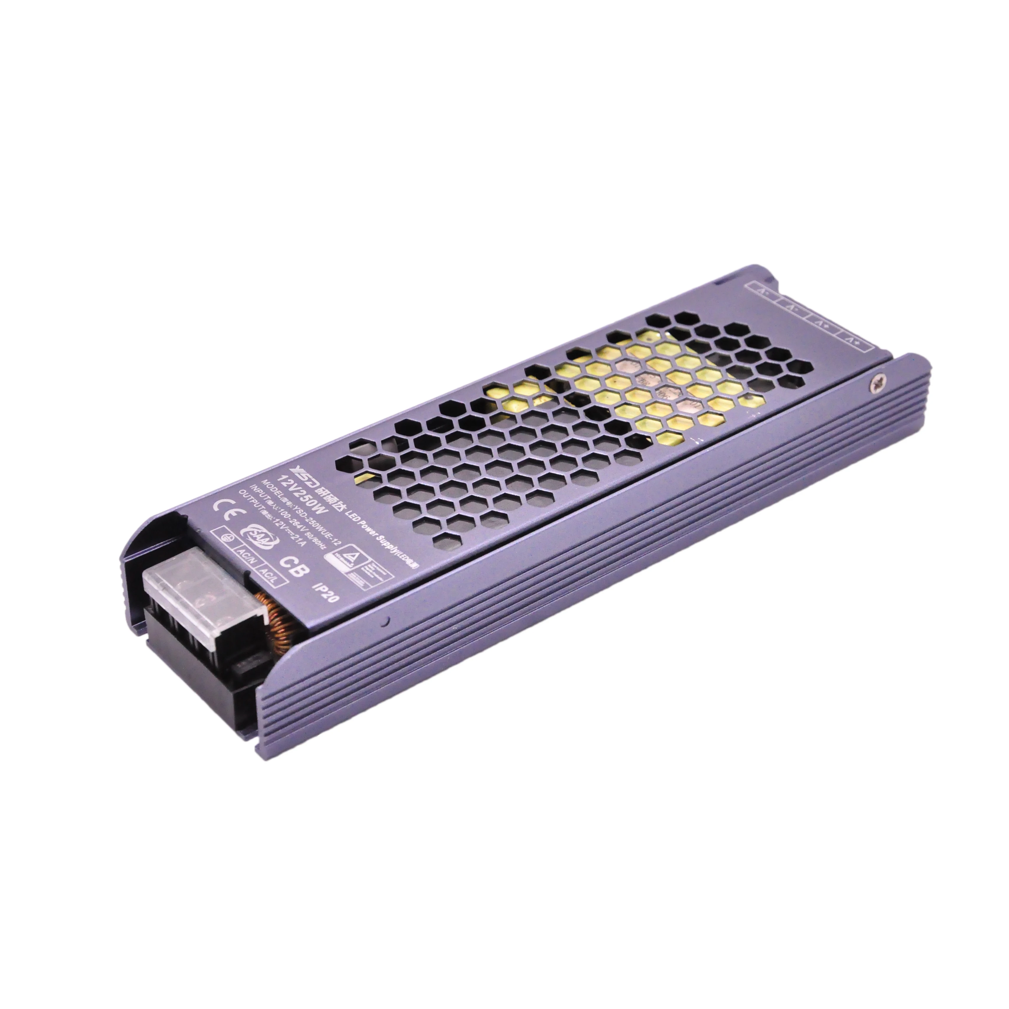 Constant voltage led driver 250 watt 24V IP20 high PFC LED transformer