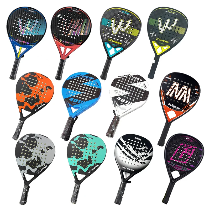 TOP ranking  Cheap Carbon Fiber 3K/12K/18K Paddle Tennis Racket Teardrop Padel Racket for Adult