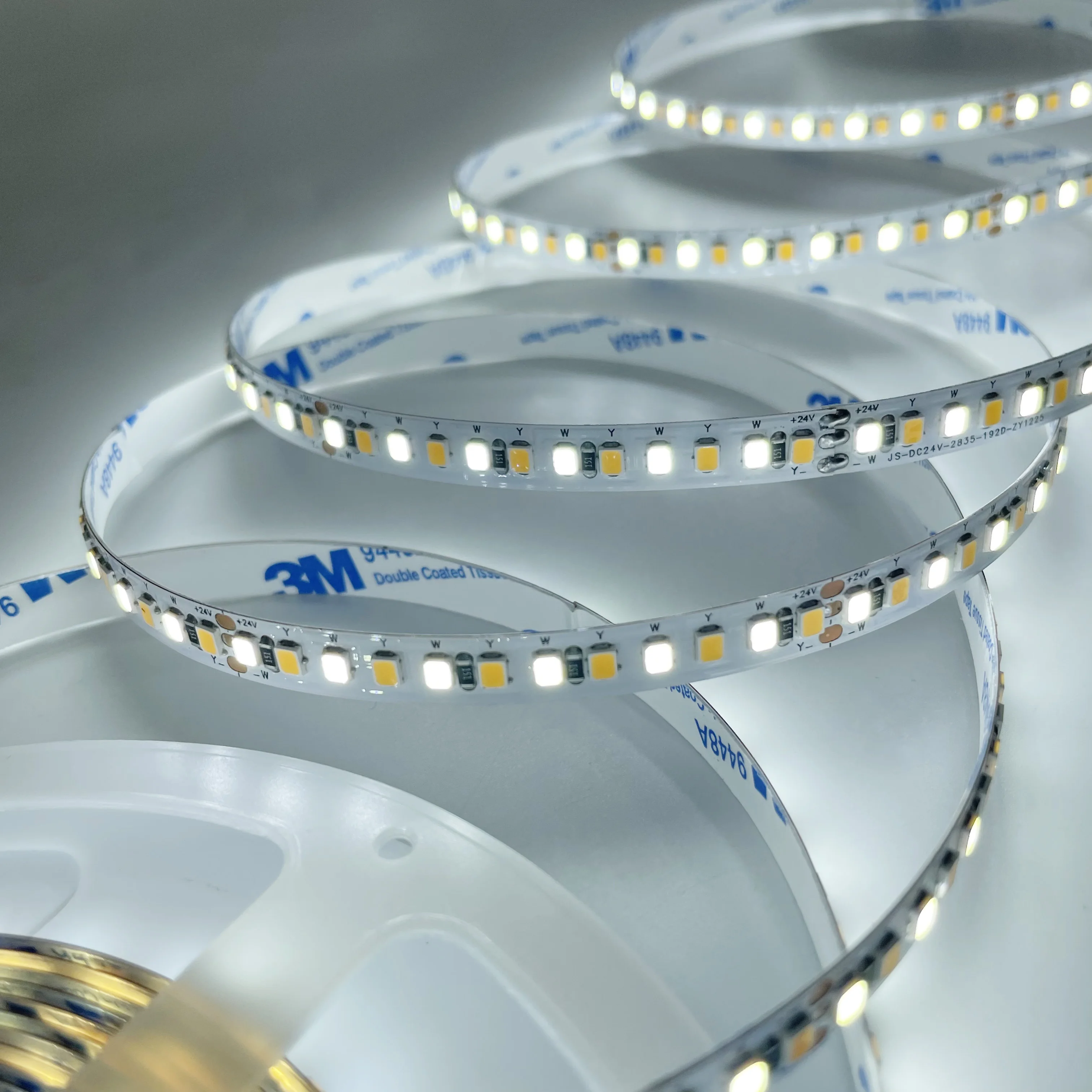 Chinese factory price CCT 2835 LED Strip Dual White WW/CW 192LED/M DC24V 8mm width PCB  factory directly