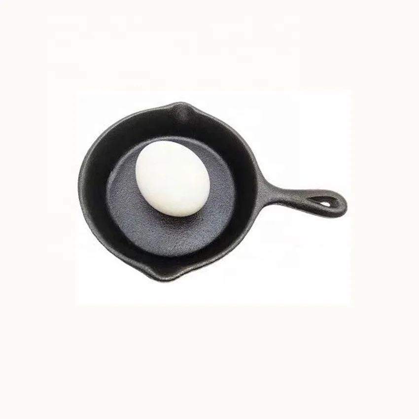 Wholesale Custom Pre-seasoned Vegetable Oil Cookware Cast Iron Non-Stick Egg Frying Pan/Skillet