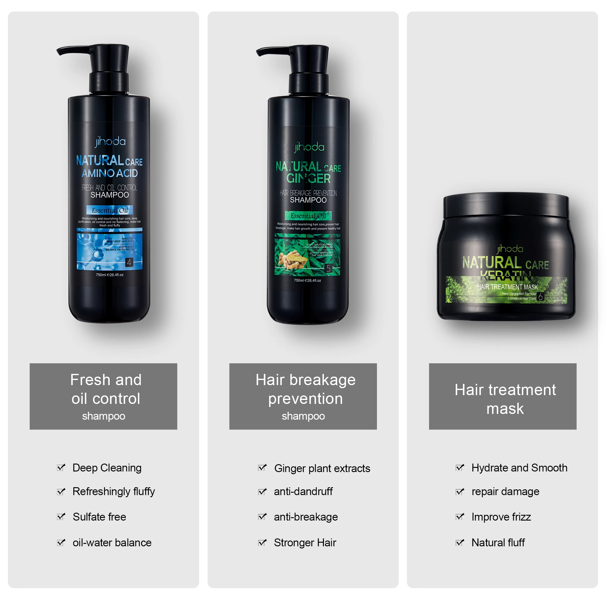 Private Label Wholesale Keratin Shampoo &Conditioner for Care for Scalp Care Repairs Dryness Make Hair Shiny and Smooth