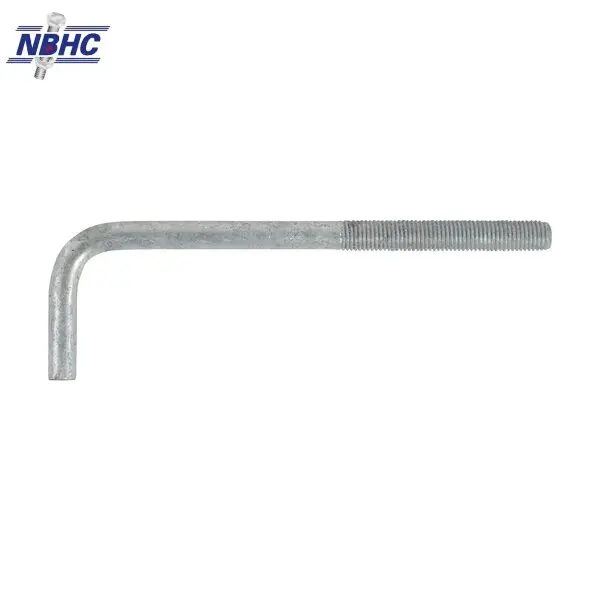 NBHC018BO Black Hot dip galvanized Steel Anchor F1554 Bolt M18 Carbon Steel L Shaped bolt