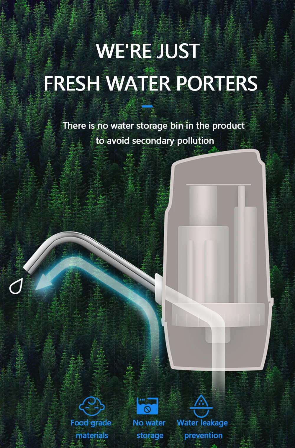 Free Sample Hot Selling Water Bottle Dispenser Pump Automatic Wireless Electric Drinking Water Pump For 5 Gallon Water Jugs