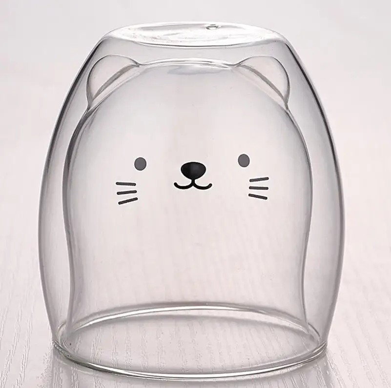 
High borosilicate double wall glass coffee cup 200ml 