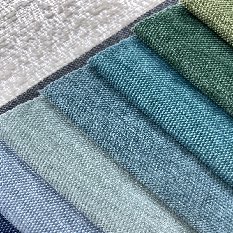 wholesale new design woven dyed linen like chenille sofa fabric 100% polyester furniture fabrics