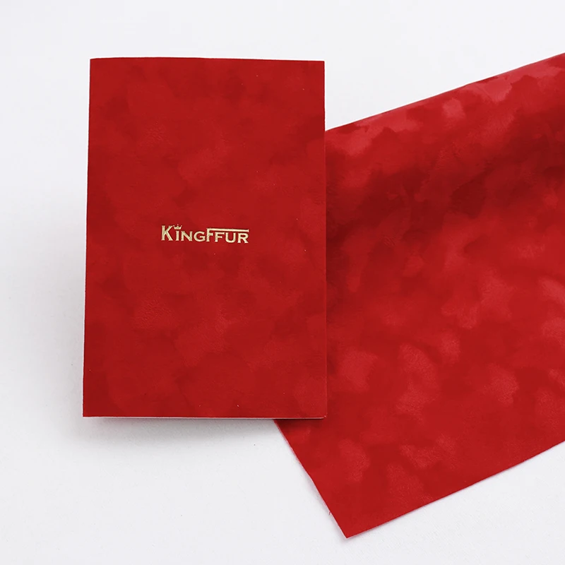 New Design Red Color Jewelry Box Interlining Yellow Crushed Velvet Fabric Spunlace Sticky Flocking Material