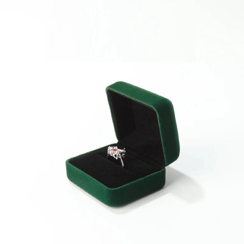 brown color jewelry box velvet necklace jewelry boxes custom packaging box with logo printing