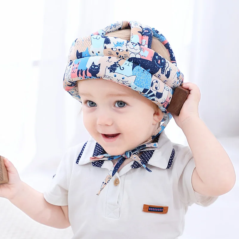 Hot sale wholesale adjustable Kids Helmet Newborn Protect Head Helmet Hats For Baby Prevent Impact Walk Sport Protective Ca p