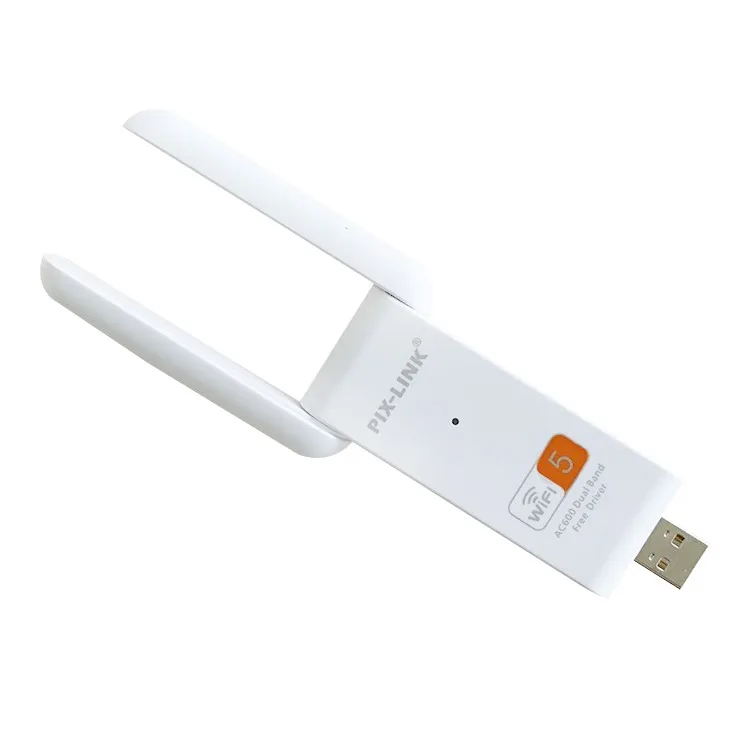  PIX-LINK высокомощный 600 Мбит/с Бесплатный драйвер Android Usb Wi-Fi-ключ карта Wi-Fi беспроводной сетевой адаптер Белый компьютер OEM