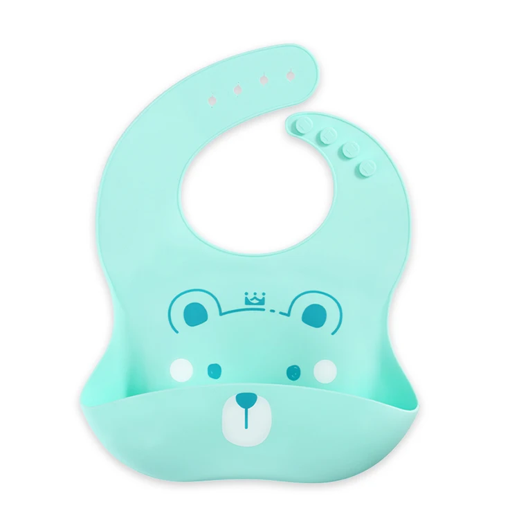 
China Manufacturer High Quality Factory Price Multi-color Customized Waterproof Silicone Baby Bib 
