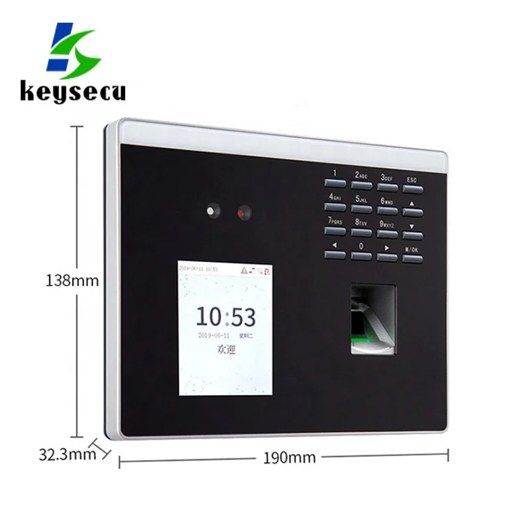 ZKT XFace100 Wifi Hybrid Biometric Visible Light Facial Recognition Time Attendance Terminal Machine