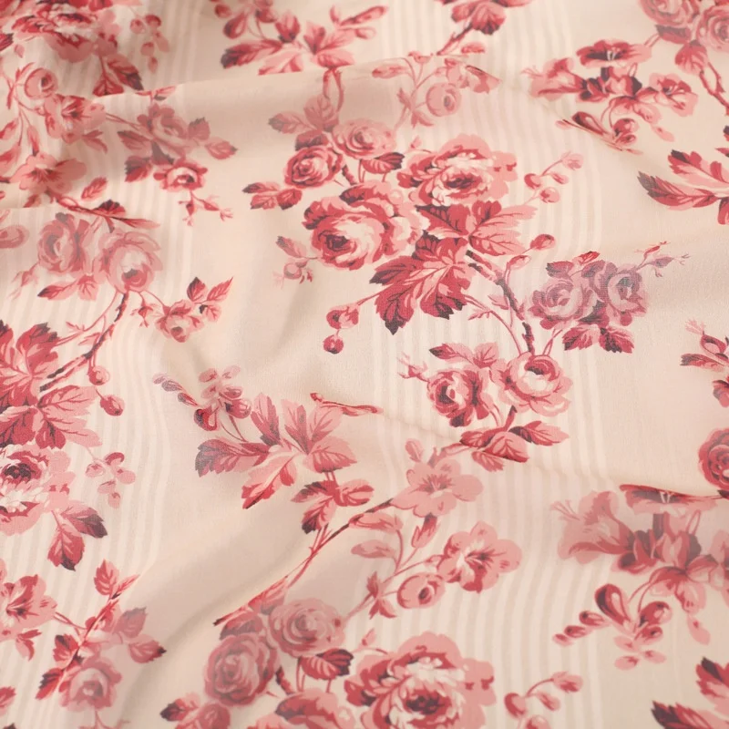 Customized Chinese Silk manufacturer Summer 100% mulberry silk 12mm Georgette flower digital print fabric for dress,blouse