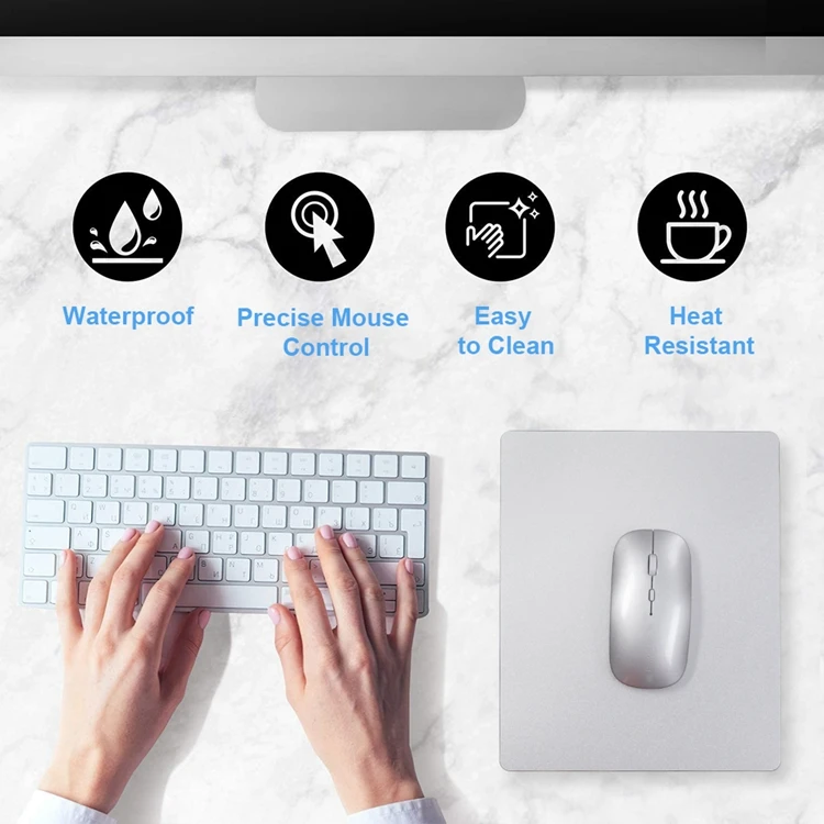 Double Sided Waterproof Metal Aluminium Hard Gaming Mouse Pad Wholesale