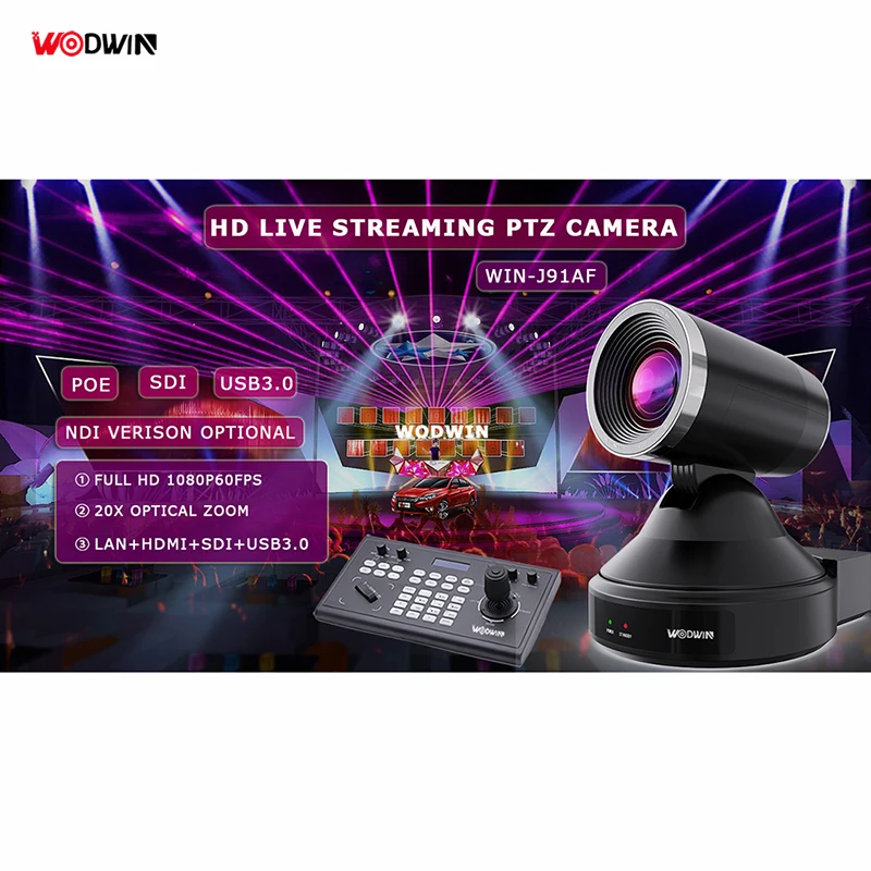 Full hd1080p video hd-sdi ptz live streaming camera 20x zoom video conference camera for conference/church/telemedicine