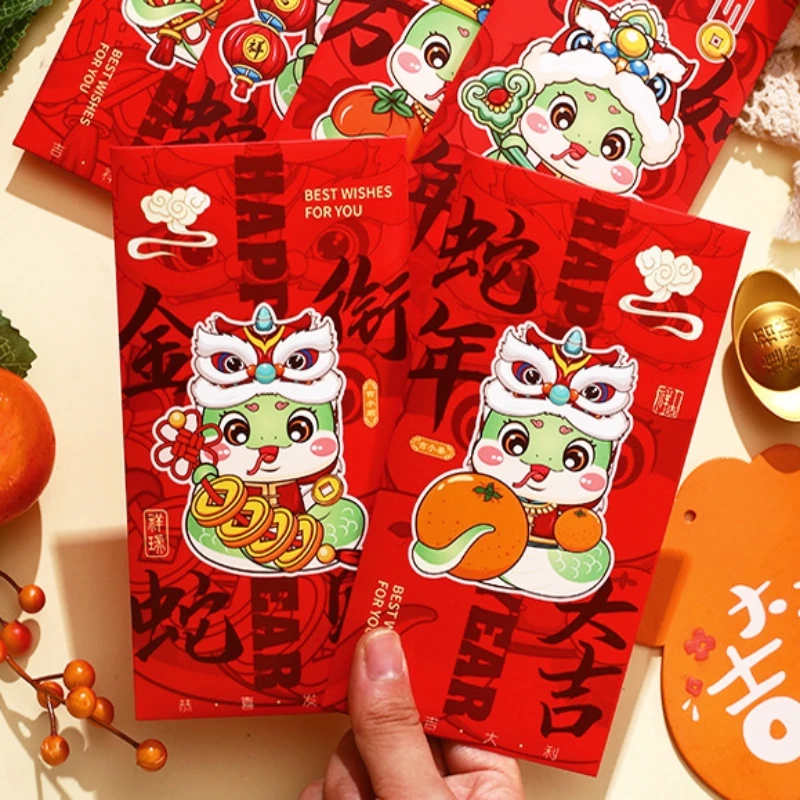 Custom Design 3D Embossing hologram red packet Chinese Red Envelope 2025 Lucky Money Envelope Hongbao