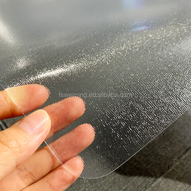 Customized Protective Office Chair Mat Clear Embossed PVC Floor Mat