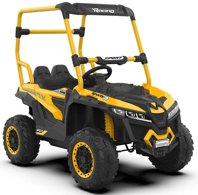 24V Electric 4WD UTV Buggy Double Motor Ride-on Car Kids 3+ Years Big Kids 4x4 Wheel Plastic Material 2 Seat Off-Road Vehicle