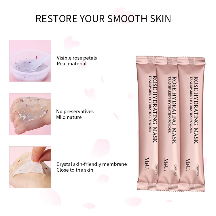 Private Label Korea Soft Transparent Peeling Off Face Moisturizing Whitening Skin Care Facial Jellymask Powder Hydro Jelly Mask