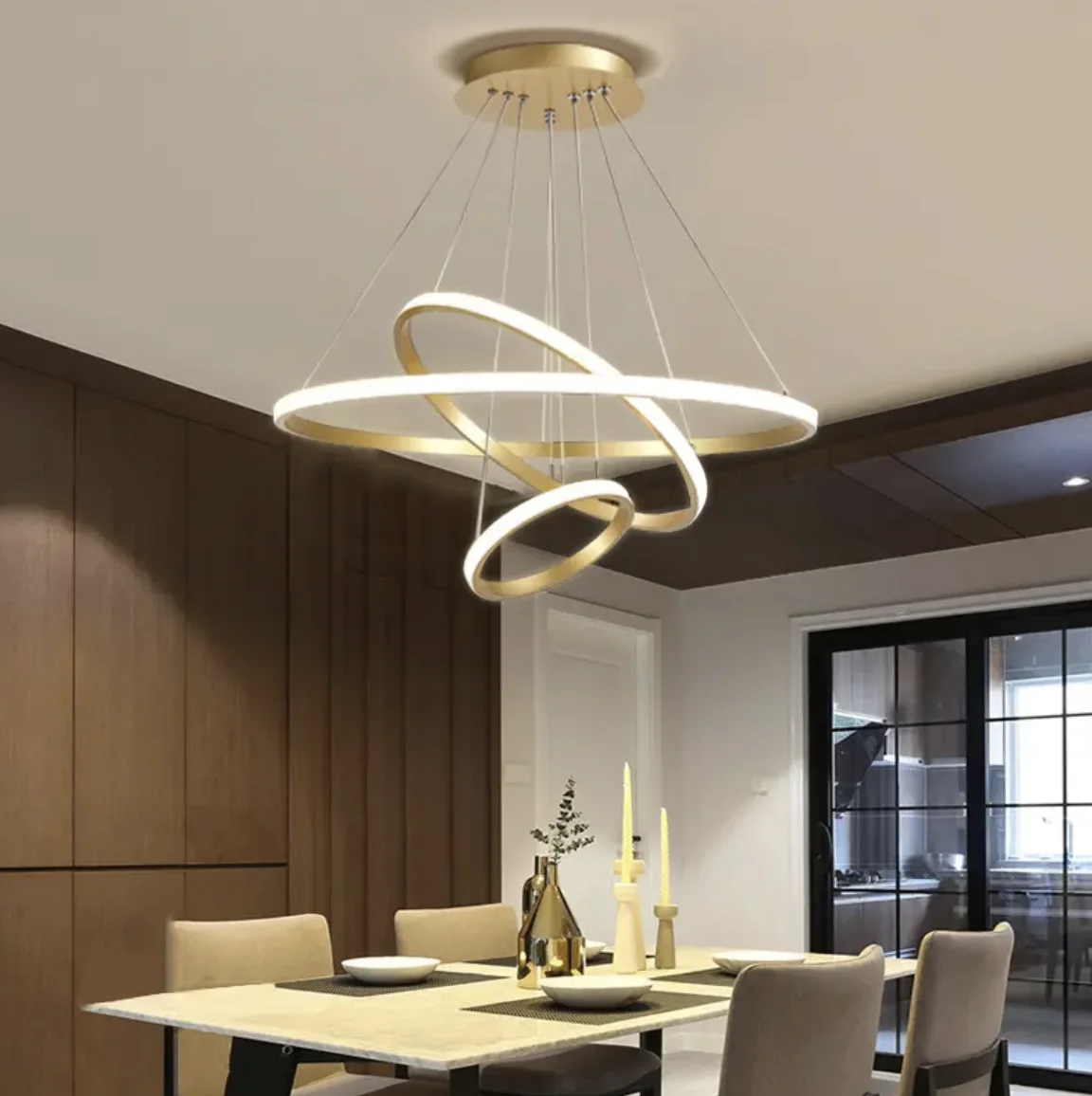 Pendant Lights Living Room Led Ceiling Lamp Acrylic Circle Linea Ceiling Round Modern Led Ring Chandelier Pendant Light