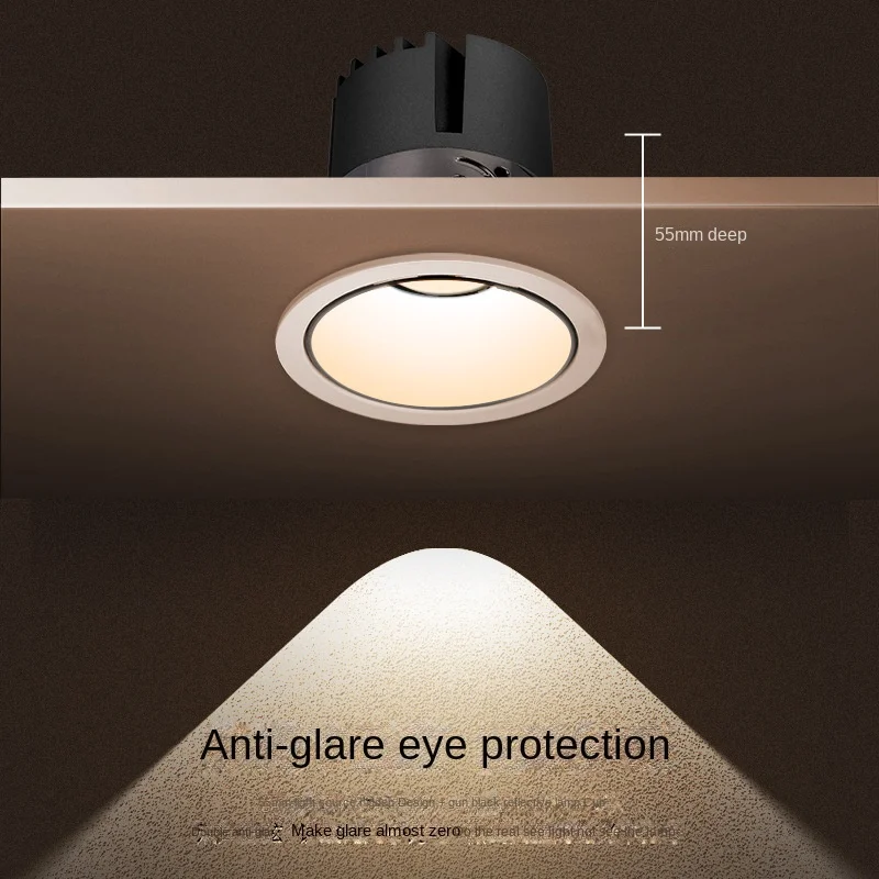 3 inch Smart Dimmable Commercial Spotlight Anti Glare Ceiling Led Downlight Recessed Down Light For Hotel LED Downlights