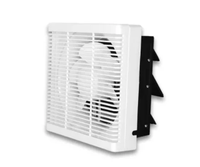 4 6 8 Inch Plastic Square Bathroom Kitchen  LED Ceiling Fans light Wall Mounted Window Shutter Ventilation Air Extractor Fan