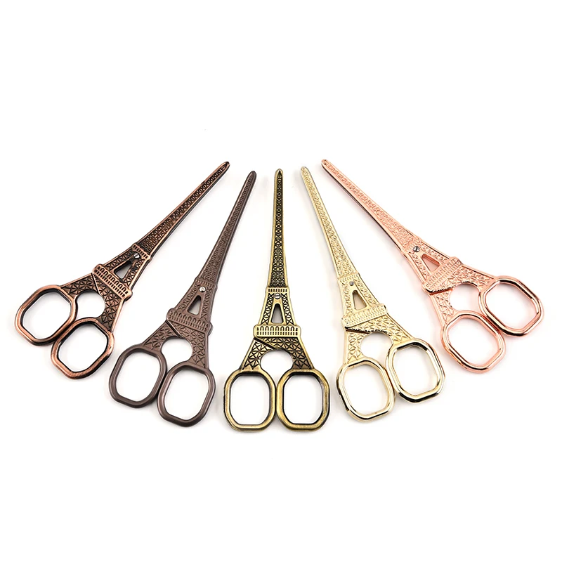 high quality Romantic Paris iron tower cut retro gold-plated Eiffel Tower scissors