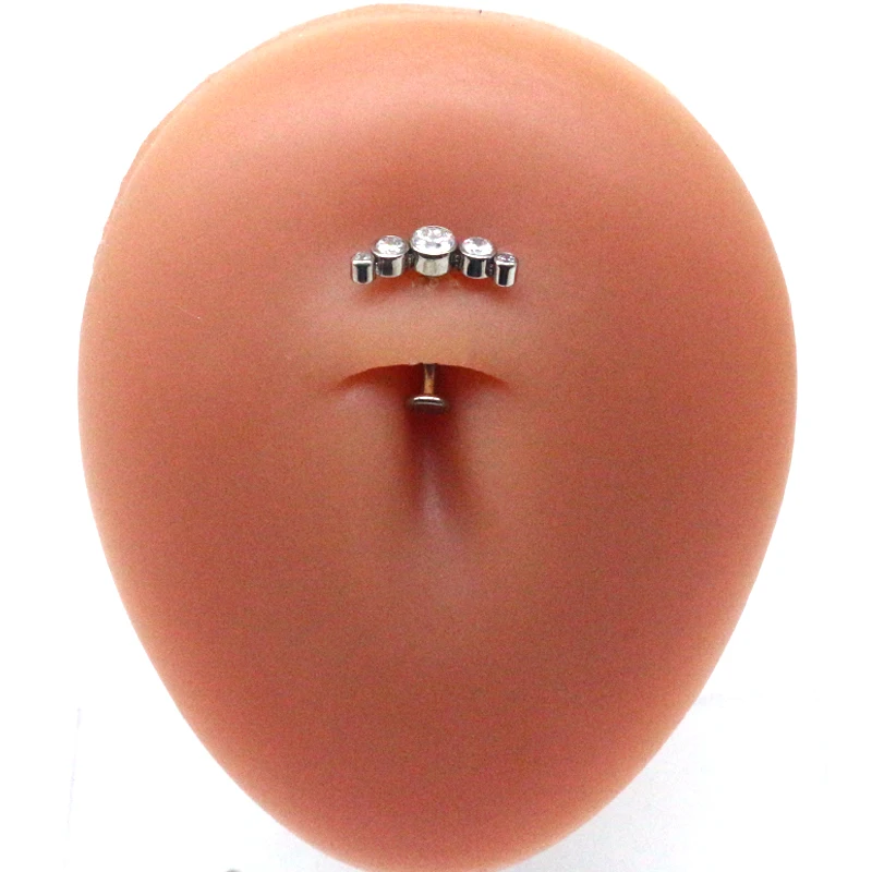 xjy Fashion F136 piercing Titanium Navel Ring push pin belly button ring septum Body Jewelry  Navel Curves belly piercing