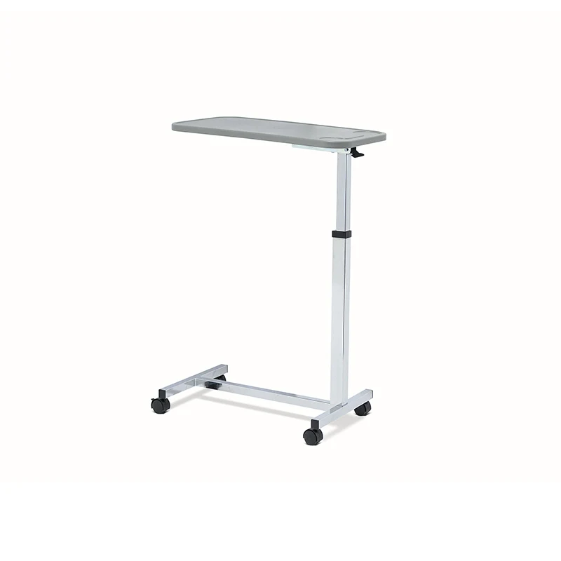 Cheapest Price Durable Hospital ABS Overbed Table Medical Height Adjustable Dining Table With Wheel