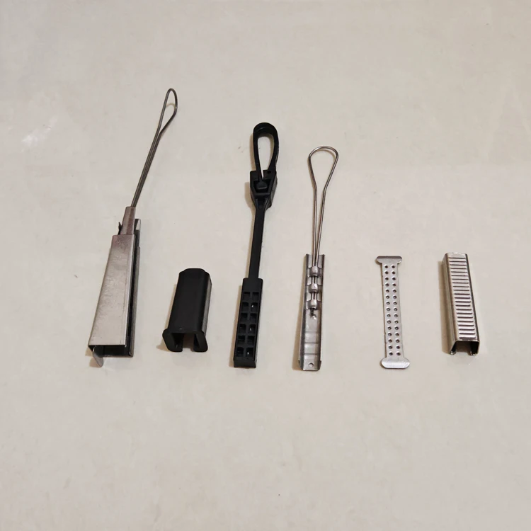 Adjustable High Tension Optical Fiber Ftth Cable Stainless Steel Drop Wire Clamp