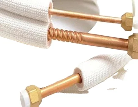 Insulated Air Conditioner Copper Pipe with Spiral Flexible on Both Tubes