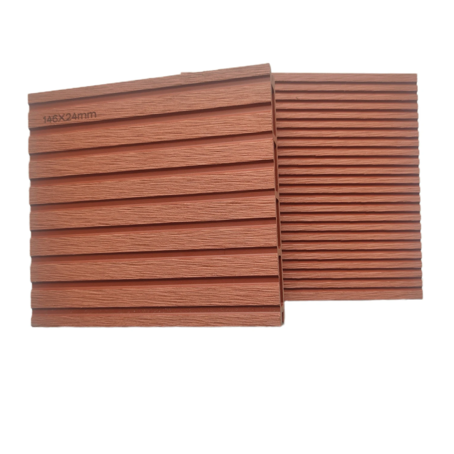 Outdoor Cheap Grooved Fluted Cost-efficient WPC Exterior Decking Boards Wood Plastic Composite Flooring Board Slat 146*24mm