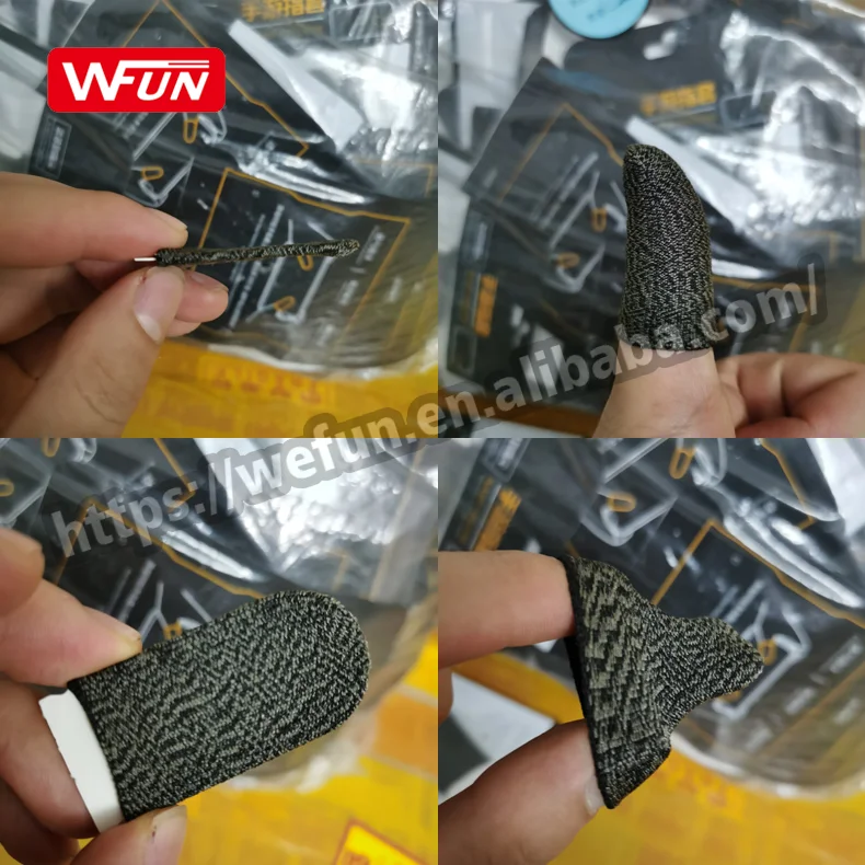 Anti-Sweat Breathable Silver fiber Mobile Gaming Finger Sleeve Flexible Wasp Feelers 5 Beehive for Flydigi game controller