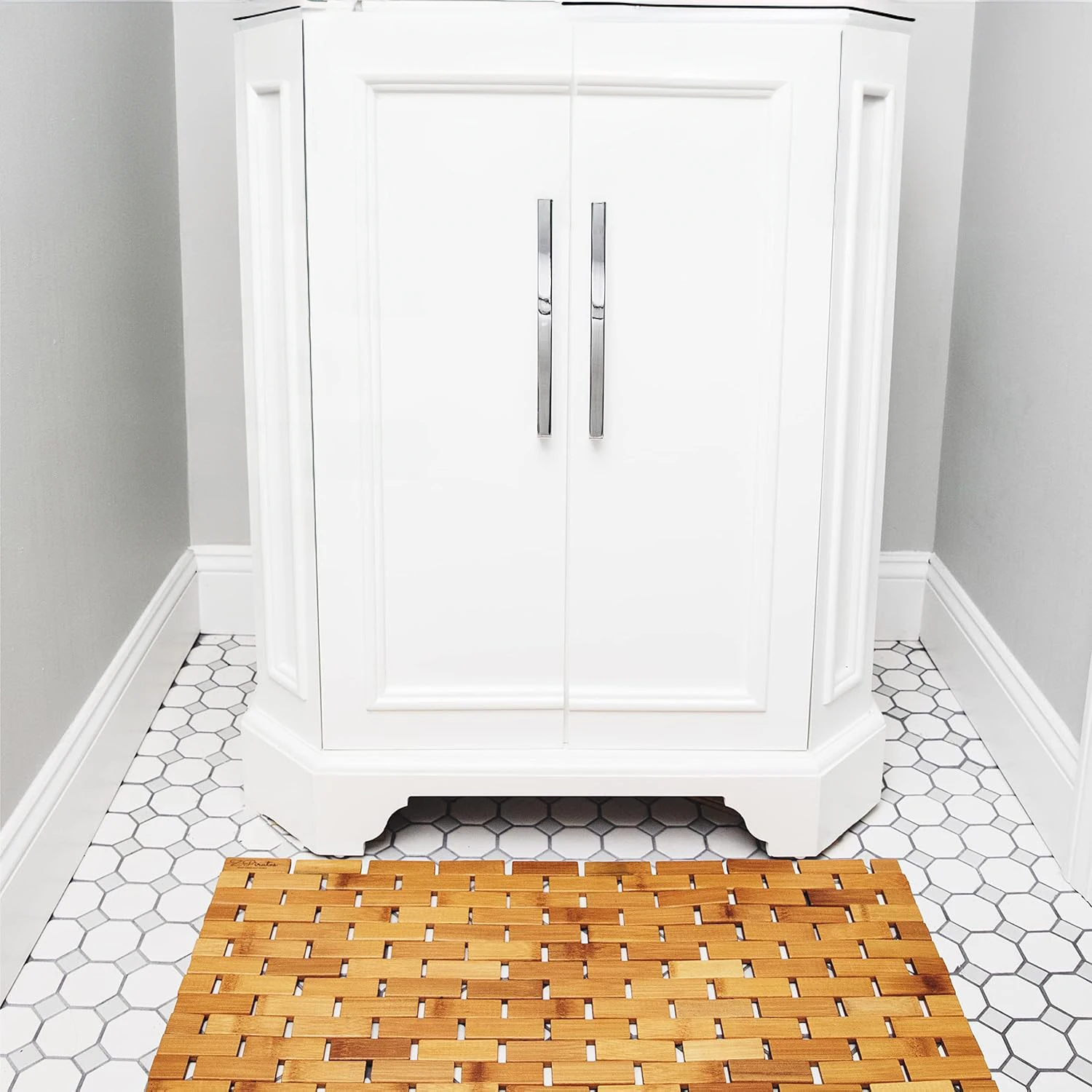 Sauna Spa Steps Decor and Accessory Bamboo Bath Mat for Bathroom Wooden Bathmat