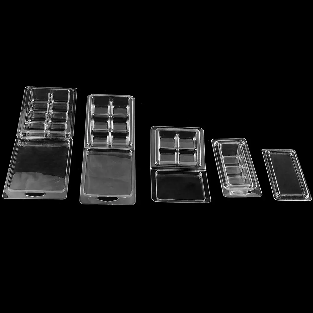 Scented Candle PVC Custom 4 6 10 Cavity Clear plastic Blister Tray Candle Packaging Molds for Wax Melts Clamshells