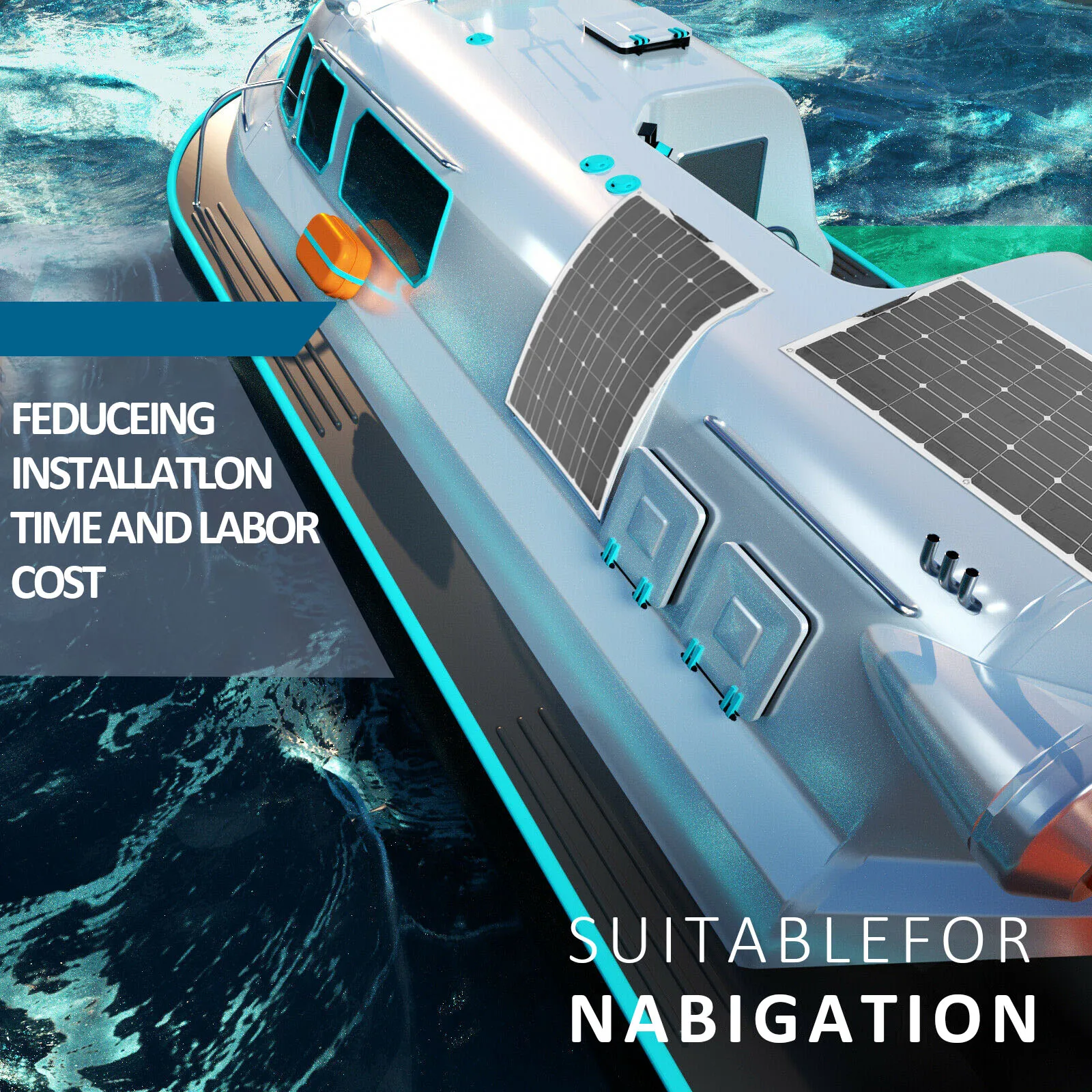 
200w Off Grid Monocrystalline Flexible Solar Panel Home Plate Energy System Panel Kit For Generator Power Charge Caravan Boat 