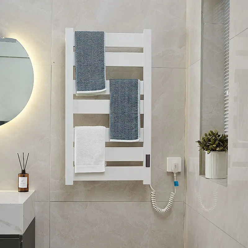 High Quality No-Punch Heated Towel Drying Rack Specialized Electric Heated Towel Rack For Bathroom Heated Towel Rack
