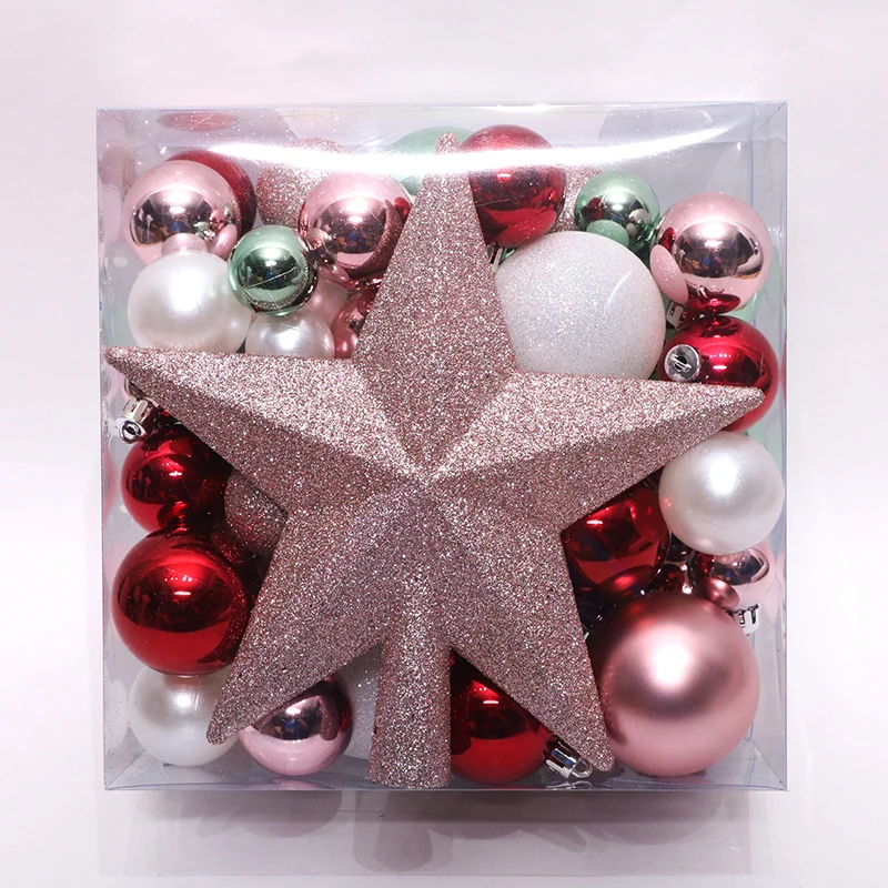 Factory sale Top grade Christmas decoration gift  box suit decorative plastic ball for Christmas