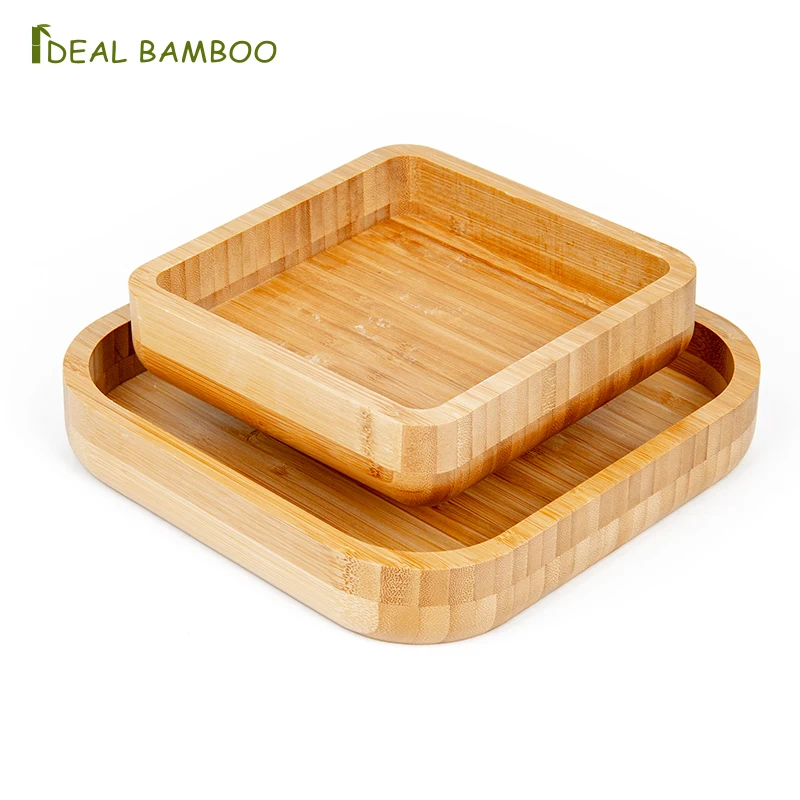 Бамбуковая тарелка для орехов, двойная тарелка, подставка для фисташковых и подсолнуховых закусок с подносом для хранения