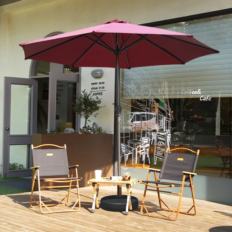 Outdoor sunshade sun beach outdoor advertising stall courtyard pillar umbrella