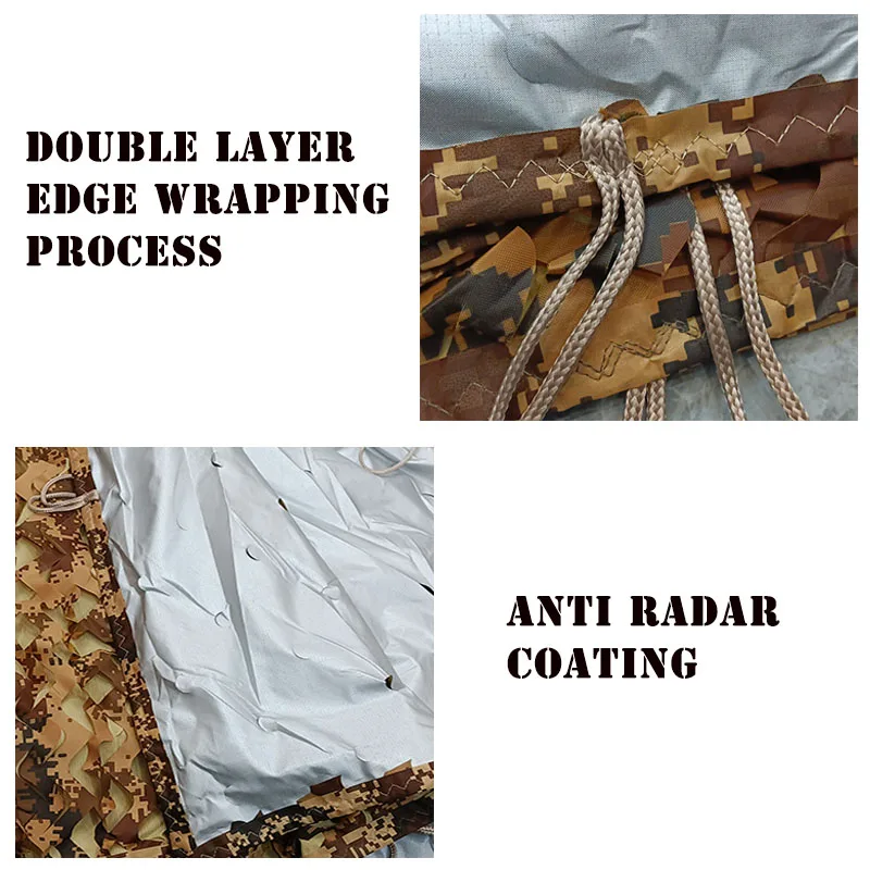 Anti aerial photography Outdoor Training Camo Multispectral Durable Oxford Hunting Decoration Polyester Desert Camouflage Net