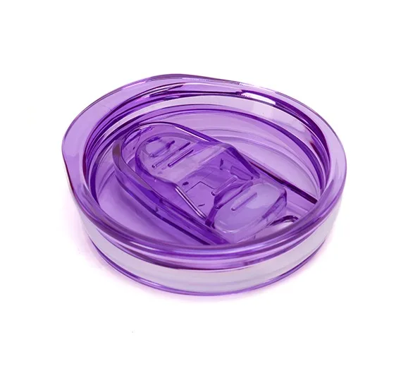 Spill Proof Sliding 20oz colorful lids red black pink clear Leak-proof acrylic plastic cover lids 20 oz Skinny Straight tumblers