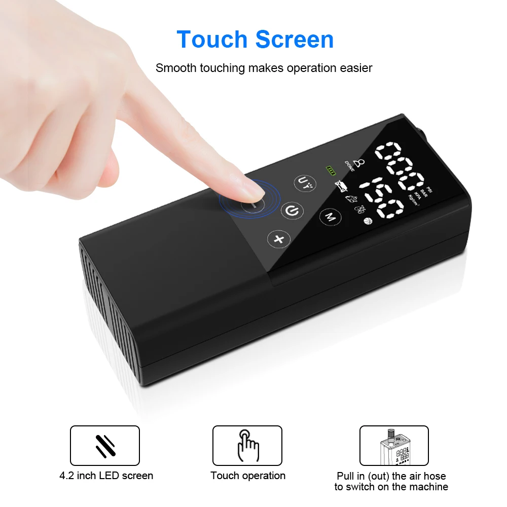 Newo  Mini Smart  Air Compressor Portable Tire Inflator Tire Pump  with Touch Screen