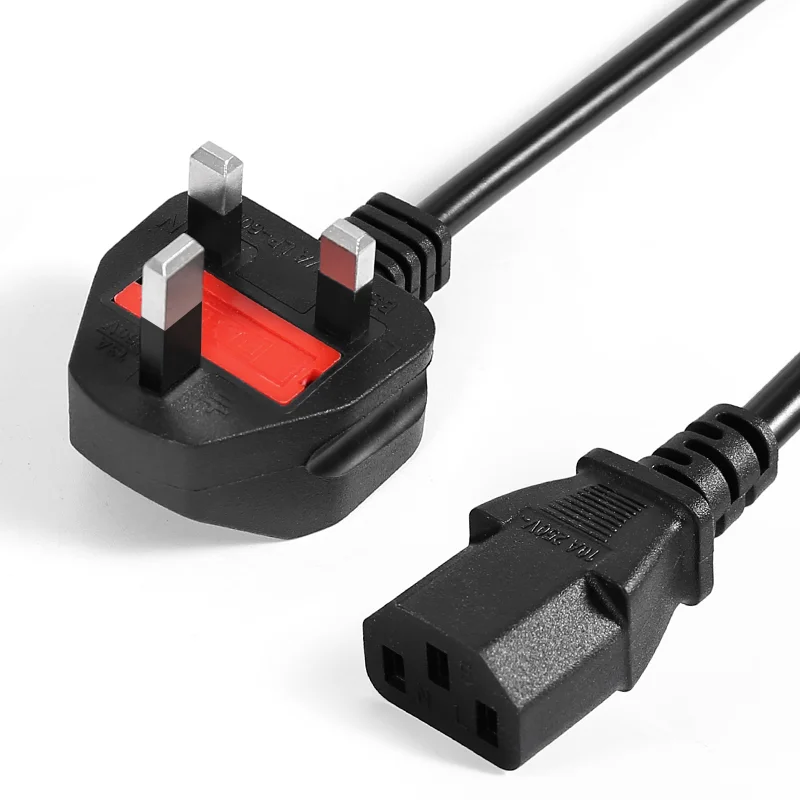BSI 3 P разъем IEC C13 шнур питания IEC-60320 Fused оптовая продажа Uk штепсельная вилка сетевого