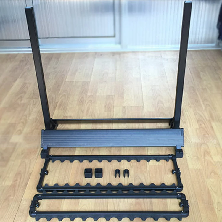 WEIHE 24 Holes frosted black fishing rod stand rod storage rack