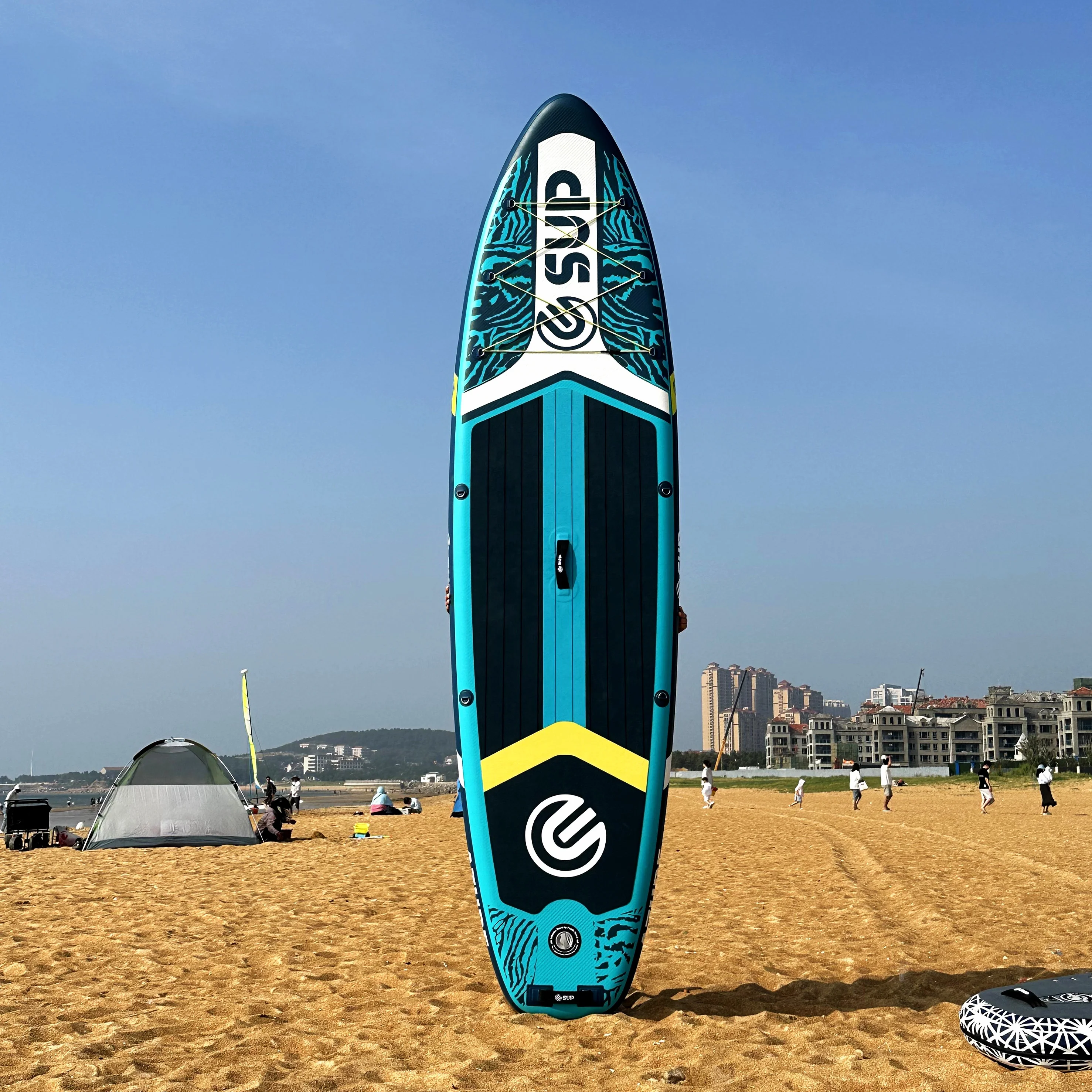 Easy carry surf board surfboards paddle board dock Tandem sup board suitable for 2 person water play surfing