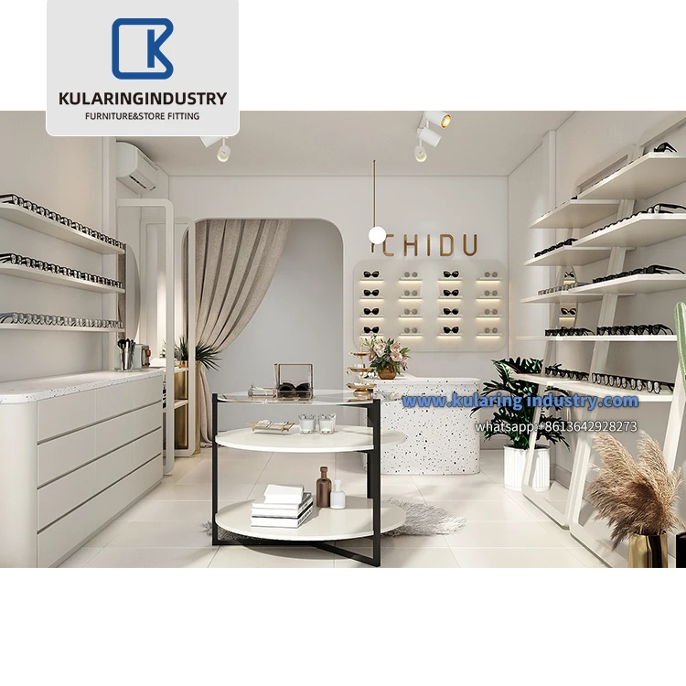 Commercial Retail Optical Eyewear Store Display Cabinets Furniture 3D Max Showroom Optical Shop Interior Design