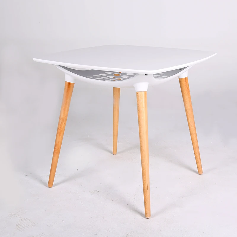 Современный квадратный обеденный стол в скандинавском стиле, двухслойный деревянный стол для офиса, конференций, конференц-залов