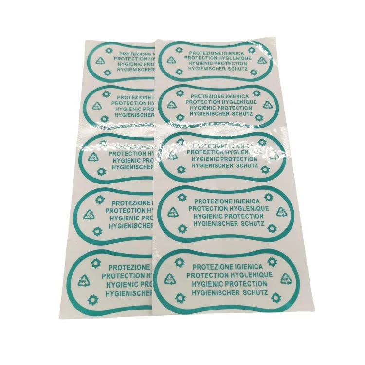 Custom Biodegradable Self Adhesive Vinyl Clear Bikini Underwear Swimwear Hygiene Protection Stickers