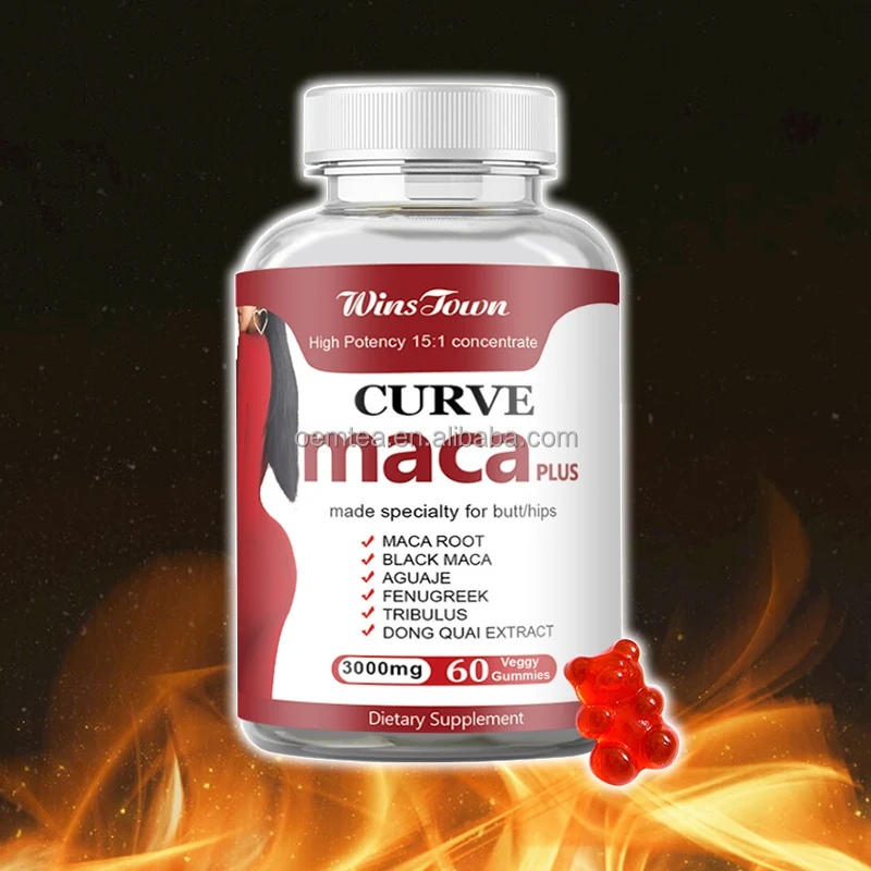 Best selling maca pills Capsules Hips Butt Gummies from Factory Private Label